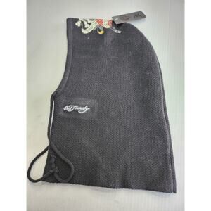 Ed Hardy Women’s Black Balaclava/Hood/Neck Gaiter "Love Kills Skull" NEW